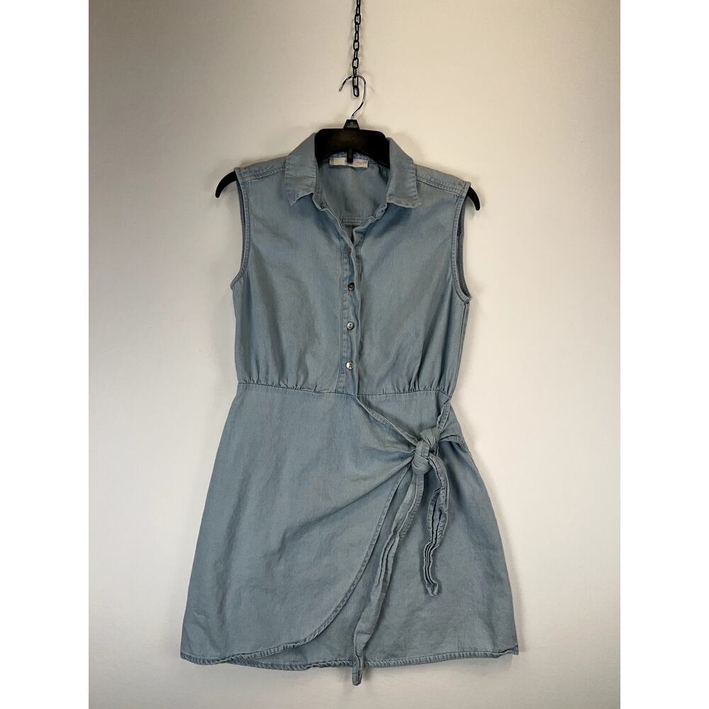MNG Dress Women’s Medium Blue Sleeveless Polyester Blend